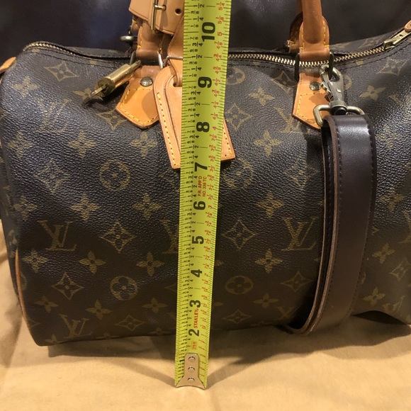 LOUIS VUITTON Speedy 30 LV Monogram Boston Duffle Travel Day Bag LV30 Dust Bag - Picture 11 of 17